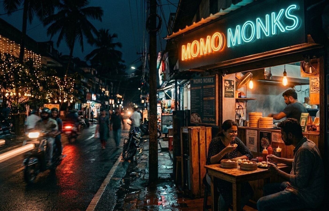 Panampilly Nagar, after dark
